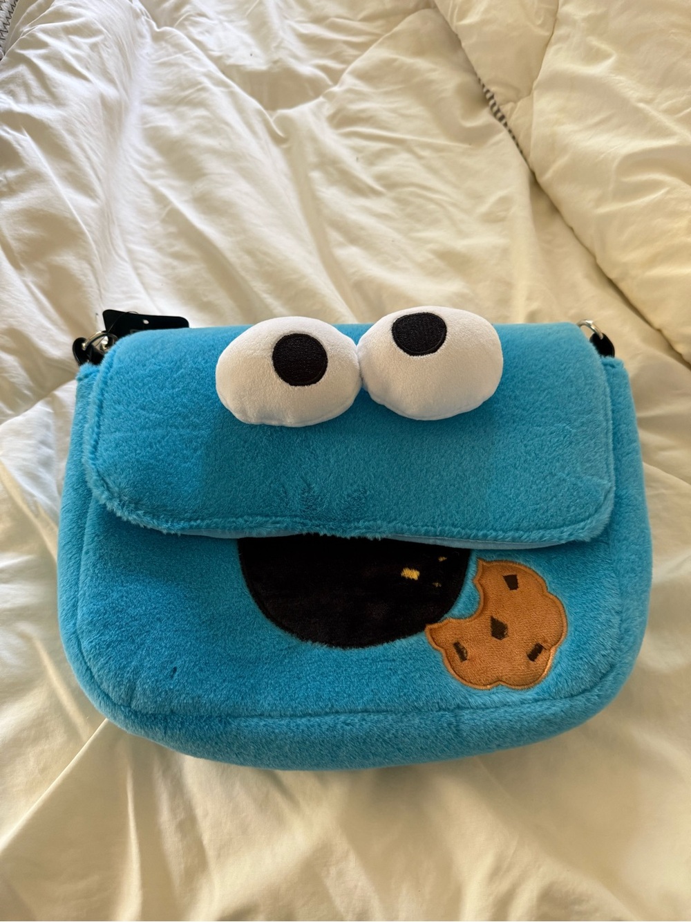 Bioworld Sesame Street Plush Cookie Monster Crossbody Bag